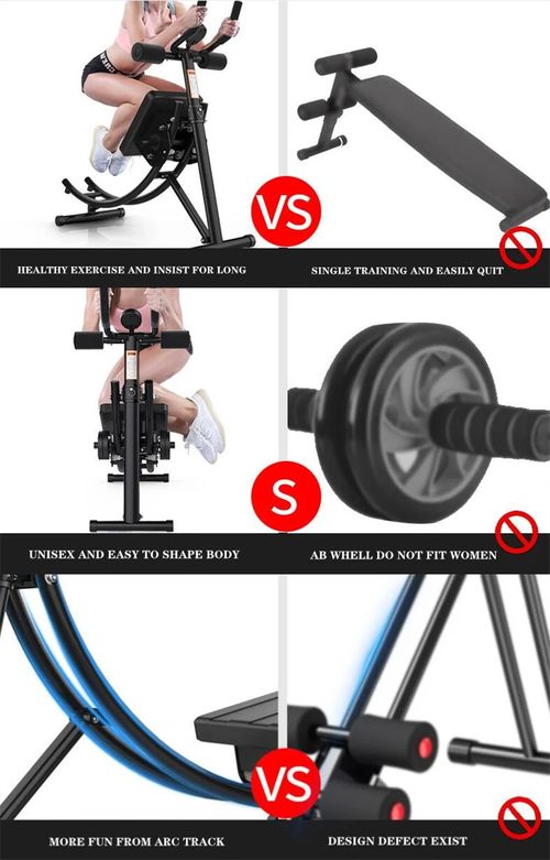 Equipamento de treino abdominal com núcleo de máquina Ab para academia em casa Máquina de exercícios de treinamento de força dobrável ajustável Ab Crunch