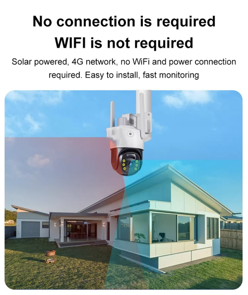 Câmera de vigilância solar sem fio