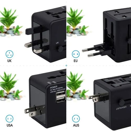 Global Travel Switch Plug 2 Usb Usb Multi Plug Adaptor