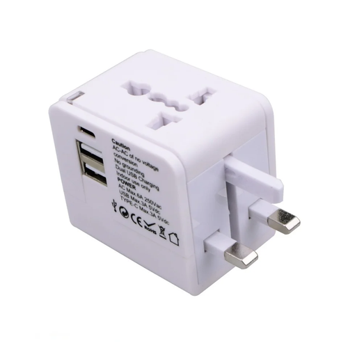 Global Travel Switch Plug 2 Usb Usb Multi Plug Adaptor