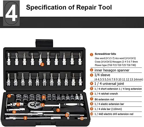 46 auto manutenção ratchet wrench