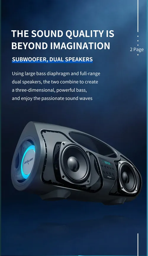 Alto-falante Karaoke Alto-falante Bluetooth de 20W ZEALOT P1.