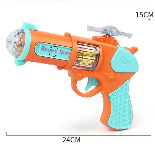 Alta qualidade música projeção cool toy pistola