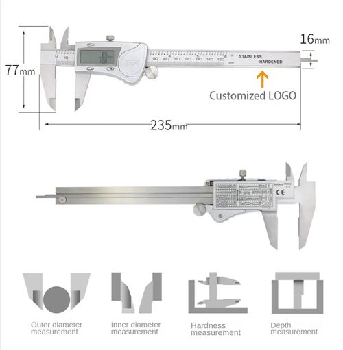 Calibre eletrônico digital de grau industrial