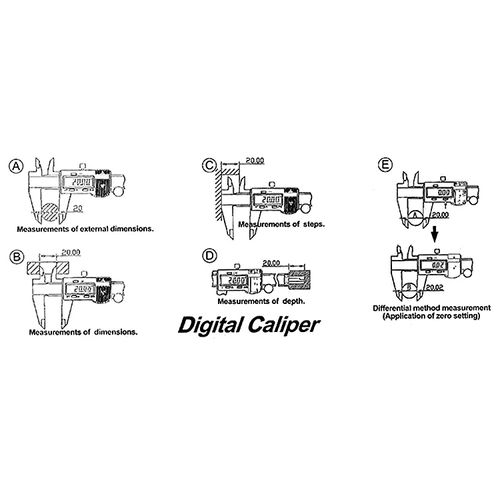 Calibre eletrônico digital de grau industrial