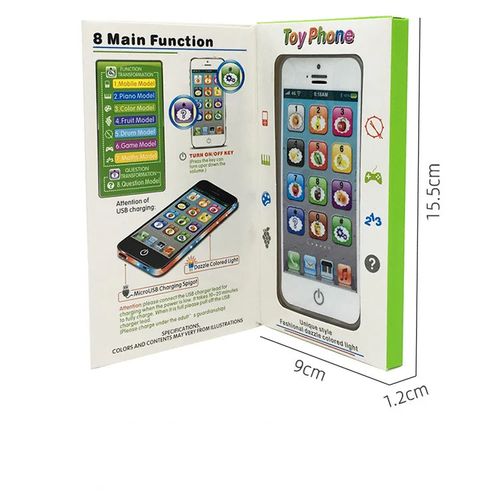 Novo telefone de música de brinquedo celular crianças aprendizagem máquina de leitura inteligente Inglês