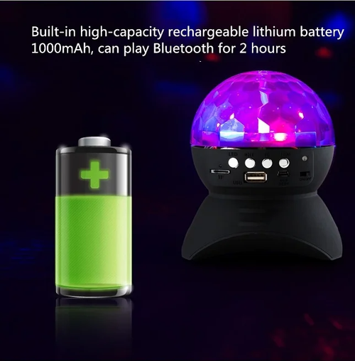 Bola mágica de cristal LED bluetooth estéreo