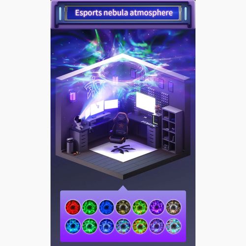 Projetor rotativo de robô multicolorido