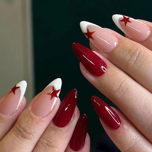 Usar remendo de manicure 6 conjuntos combinados casualmente com roupas bonitas mais pontos