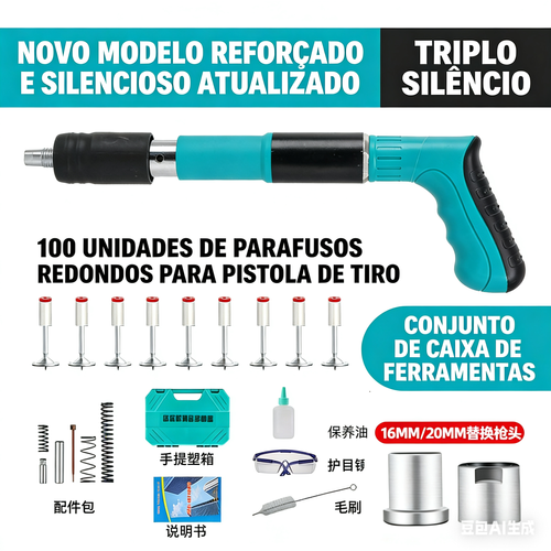 Pistola de pregos pneumática manual portátil multifuncional