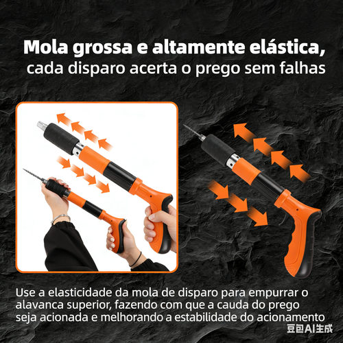Pistola de pregos pneumática manual portátil multifuncional