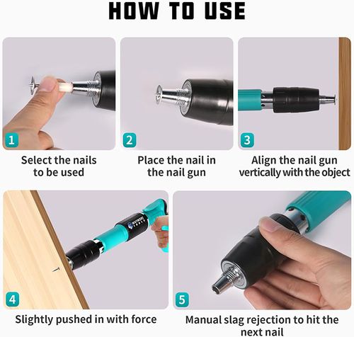 Pistola de pregos pneumática manual portátil multifuncional