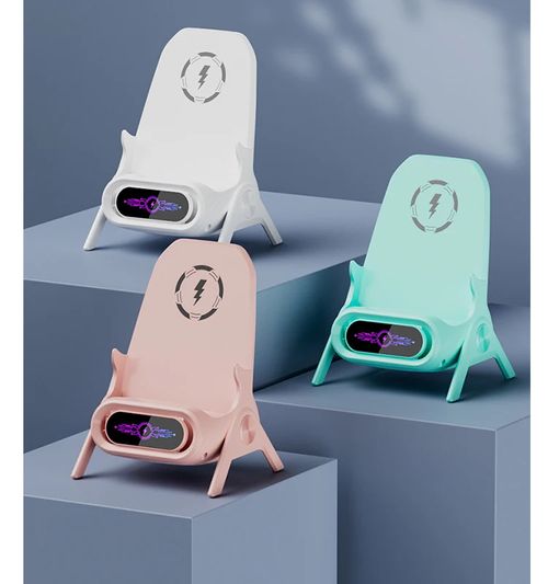 Novo design universal 15W phone holder carregamento sem fio amplificador