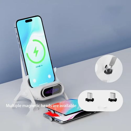 Novo design universal 15W phone holder carregamento sem fio amplificador
