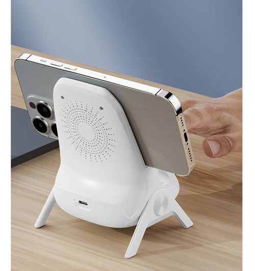 Novo design universal 15W phone holder carregamento sem fio amplificador