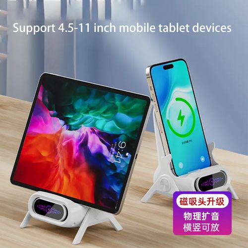 Novo design universal 15W phone holder carregamento sem fio amplificador