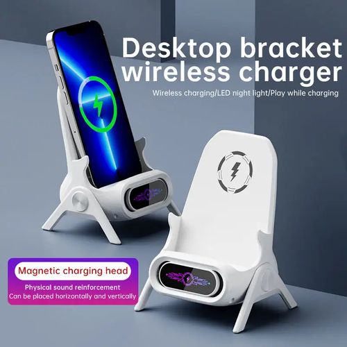 Novo design universal 15W phone holder carregamento sem fio amplificador