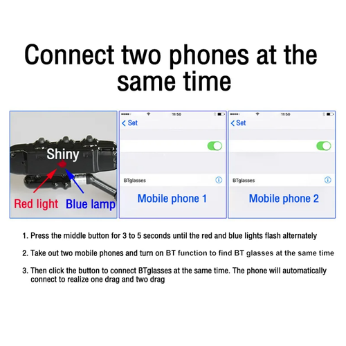 Esportes smart wireless headphone óculos de sol