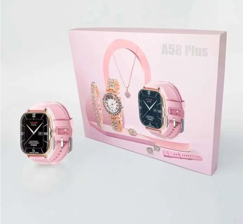 Senhoras smartband 7 em 1 presente smartwatch BT sport smartwatch A58 mais luxo mulheres terno smartwatch