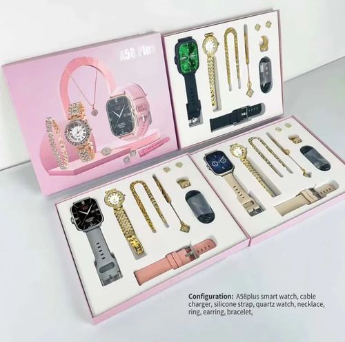 Senhoras smartband 7 em 1 presente smartwatch BT sport smartwatch A58 mais luxo mulheres terno smartwatch