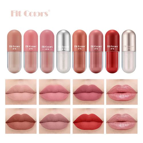 Liquid batom set fosco perolado non-stick cup lip esmalte 8 cores lip gloss set hidratação duradoura