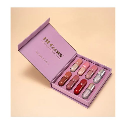 Liquid batom set fosco perolado non-stick cup lip esmalte 8 cores lip gloss set hidratação duradoura