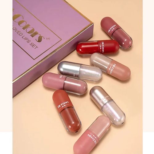 Liquid batom set fosco perolado non-stick cup lip esmalte 8 cores lip gloss set hidratação duradoura