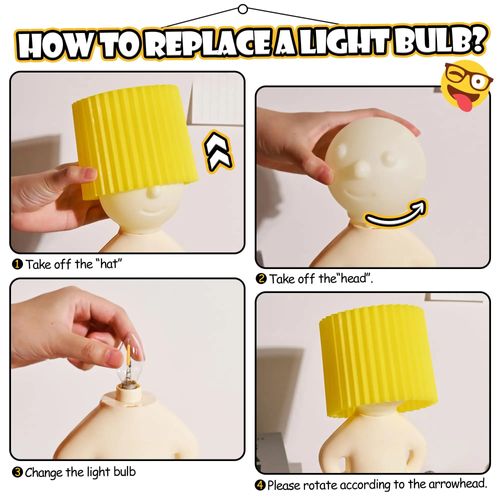 Elefante brancoPresentes para adultos Candeeiro de mesa de cabeceira