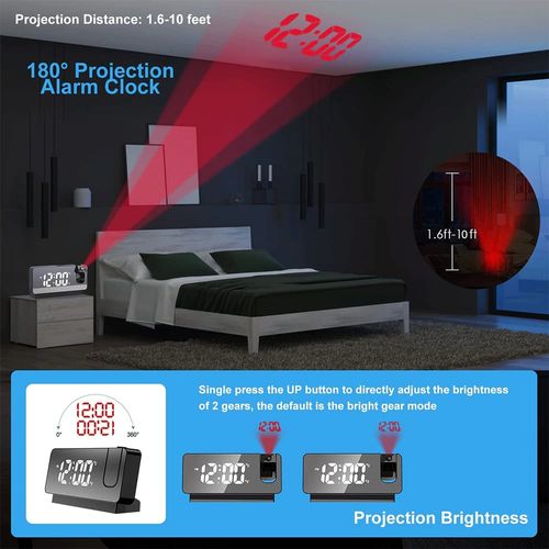 Despertador de projeção de espelho