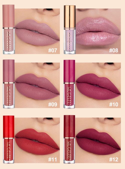 12 cores livro lip gloss conjunto não-manchado copo lábio esmalte batom estilo explosivo