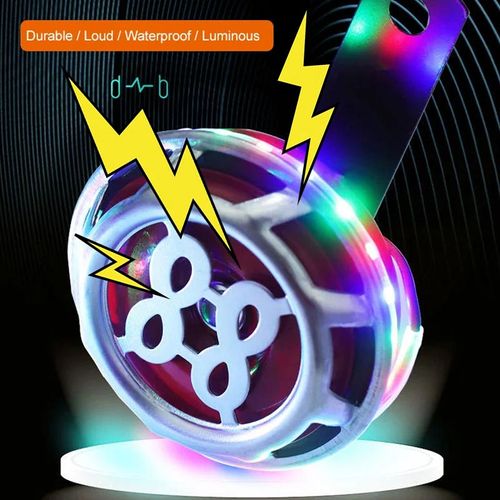 🚗Kiemelt autós szerszámok✨Univerzális vízálló autós csiga duda színes fényekkel