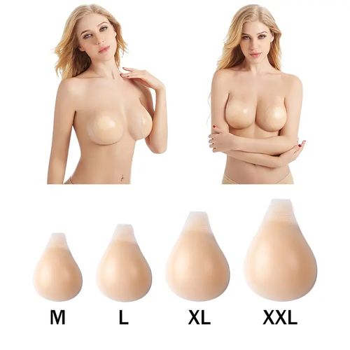 Sutiã invisível de silicone lavável e reutilizável
