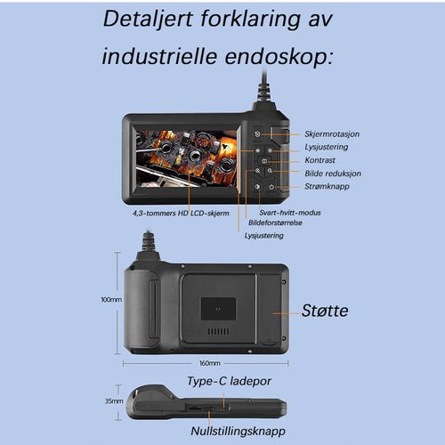🔥Endoscópio eletrônico industrial