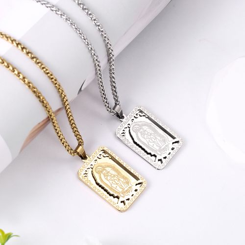 🔥Vintage quadrado virgem maria oração colar colar (50% de desconto por tempo limitado)