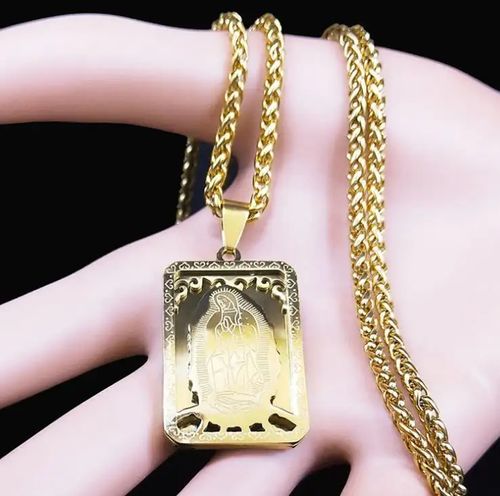 🔥Vintage quadrado virgem maria oração colar colar (50% de desconto por tempo limitado)