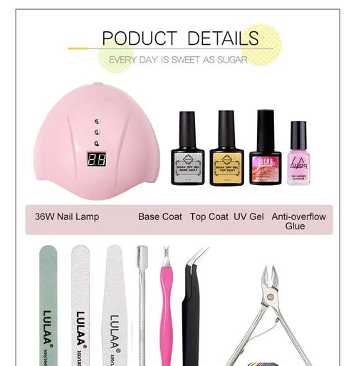 Manicure salon profissional conjunto completo de ferramentas UV LED light nails tool set