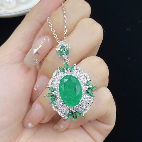Esmeraldas pingente colar brincos anel moda conjunto de jóias