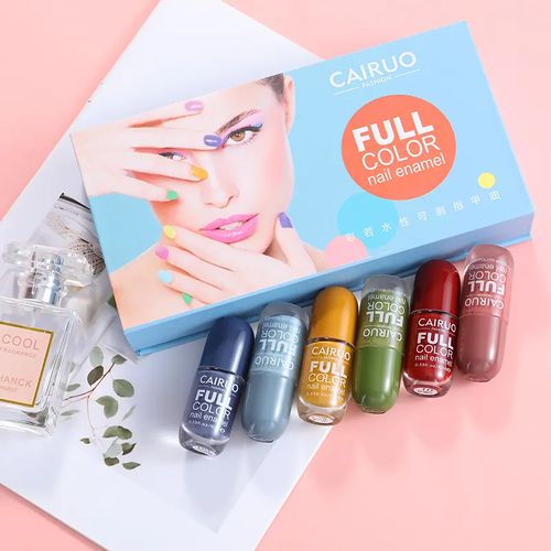 Óleo de manicure 6 cor set rasgável puxável peelable