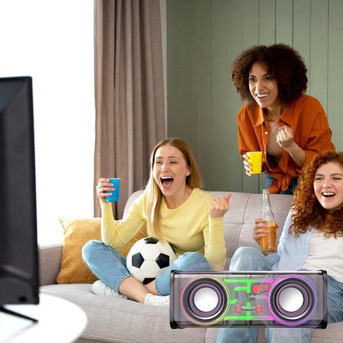 🔥Alto-falante Bluetooth transparente com luz ambiente（50% de desconto por tempo limitado）