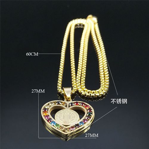 Nossa senhora do amor colar de cristal colorido (tempo limitado 50% off)