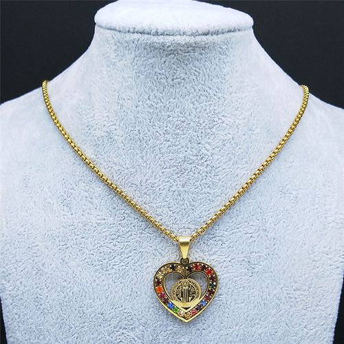 Nossa senhora do amor colar de cristal colorido (tempo limitado 50% off)