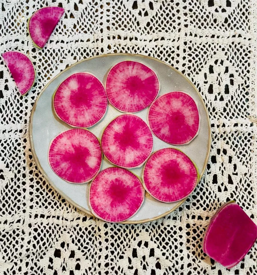 🥕 frutas crocantes e doces sementes de rabanetes