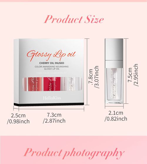 Lip gloss conjunto de 3 peças (50% de desconto por tempo limitado)
