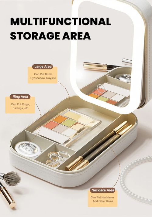 Caixa de jóias cosmética LED