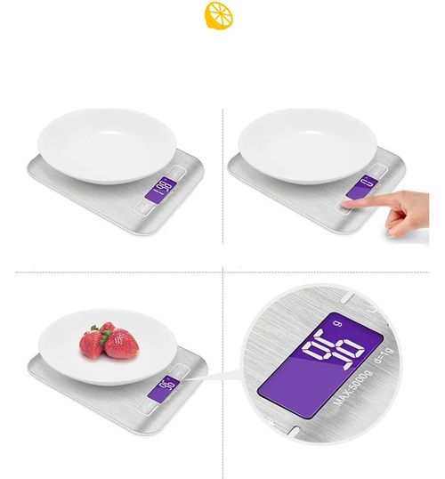 Balança de cozinha multifuncional de aço inoxidável 5Kg