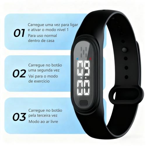 Pulseira repelente de mosquitos com ultrassom