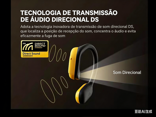 NANKA Fone de ouvido esportivo impermeável de gancho aberto, conexão sem fio, zero pressão e sem desconforto