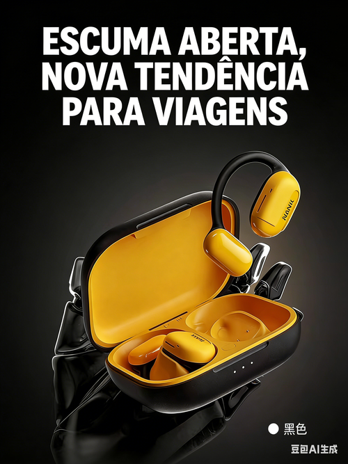 NANKA Fone de ouvido esportivo impermeável de gancho aberto, conexão sem fio, zero pressão e sem desconforto