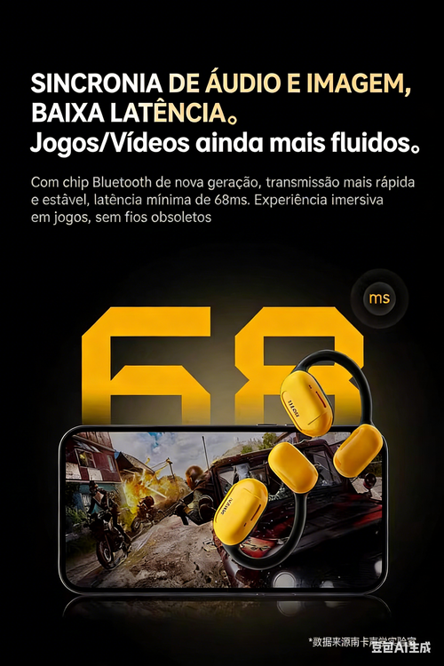 NANKA Fone de ouvido esportivo impermeável de gancho aberto, conexão sem fio, zero pressão e sem desconforto