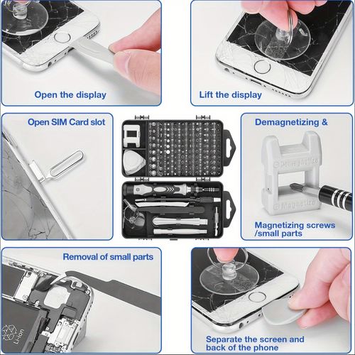 🔥115 parçalık hassas tornavida seti, Saatler, bilgisayarlar